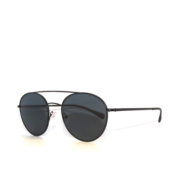 Prada Sport 51S 51 1BO5Z1 Matte Black Dark Gray Polarized Sunglasses SPS51SS